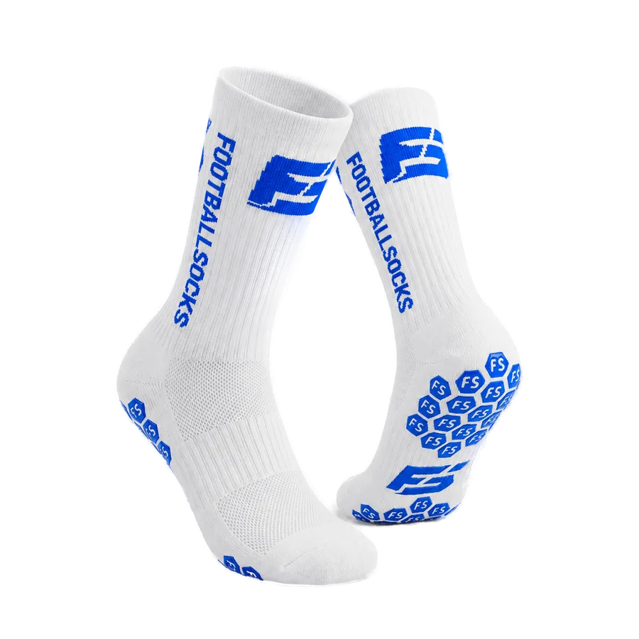 Footballsocks Grip-Socken Weiß / Royal
