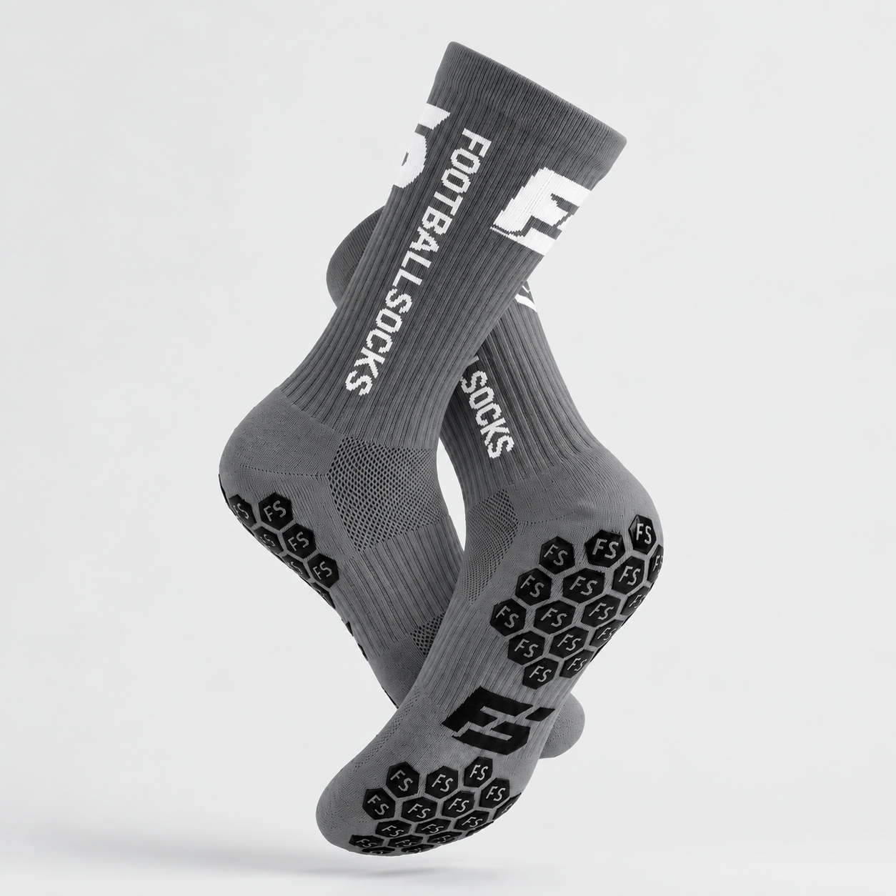 Premium Footballsocks (Grau) Größe 38-46 – Bild 2