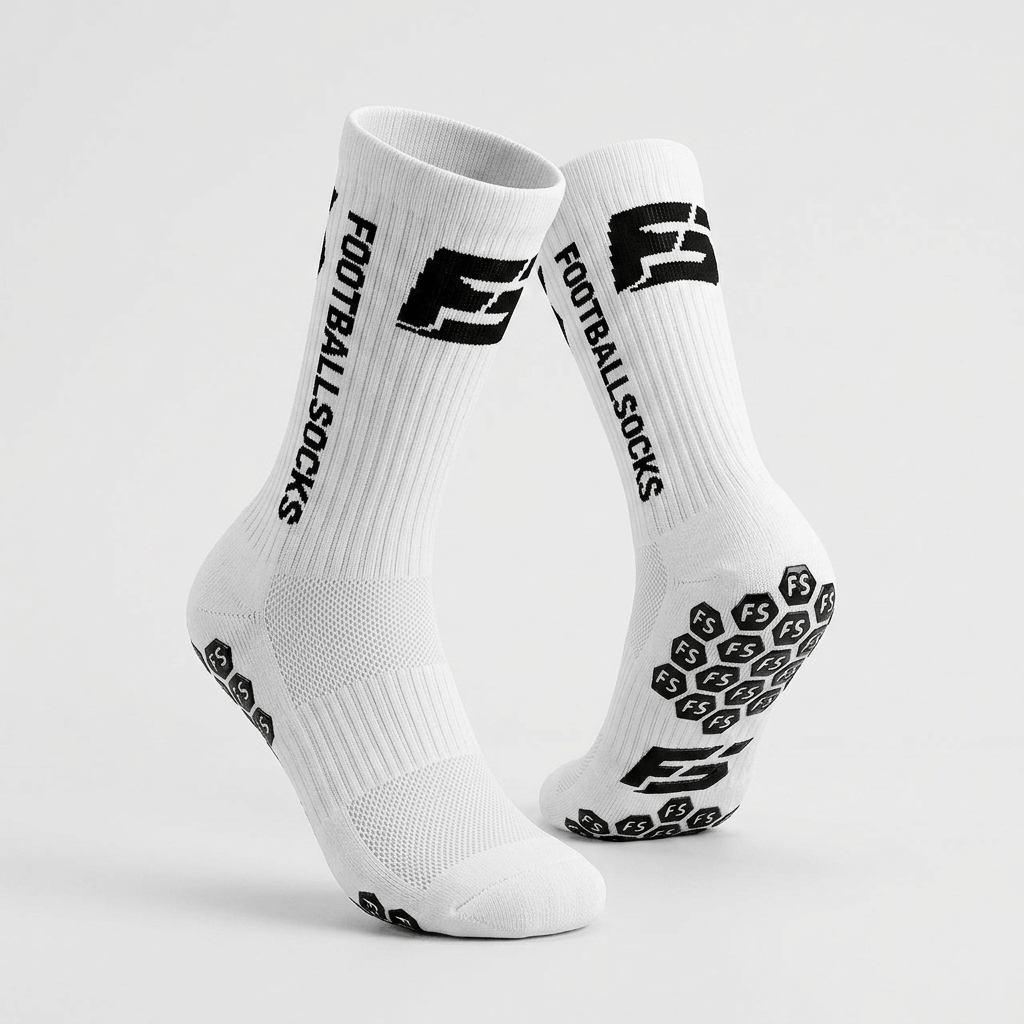 Premium Footballsocks (Weiß) Größe 38-46