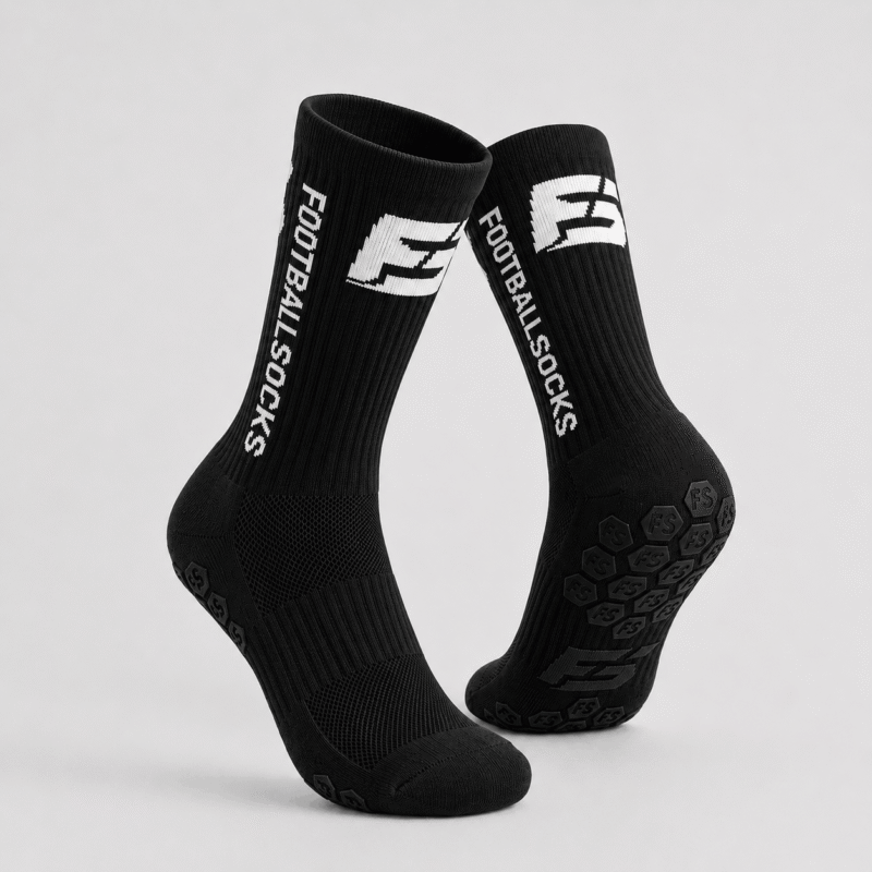 Premium Footballsocks (Schwarz) Größe 38-46