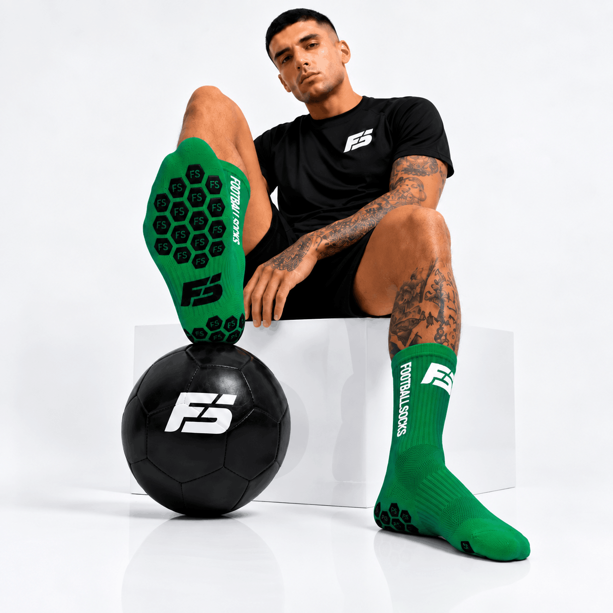 Premium Footballsocks (Grün) Größe 38-46 – Bild 4