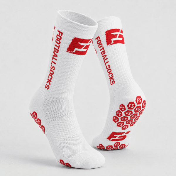 Special Footballsocks (Weiss+Rot) Größe 38-46