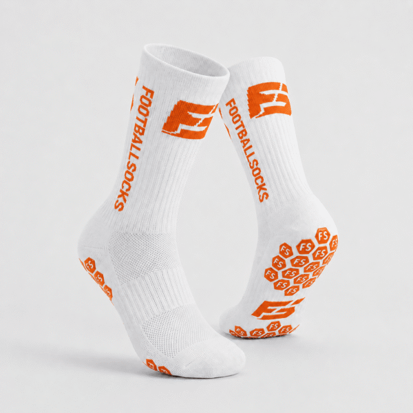 Special Footballsocks (Weiss+Orange) Größe 38-46