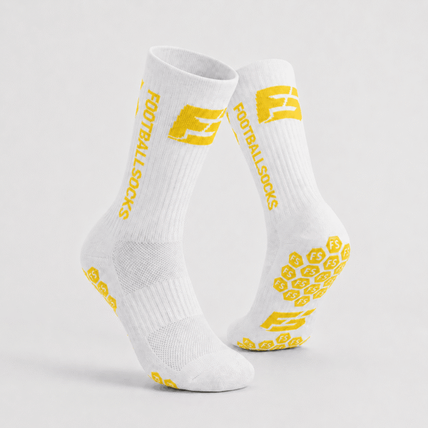Special Footballsocks (Weiss+Gelb) Größe 38-46