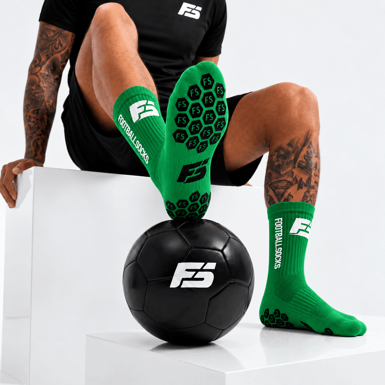 Premium Footballsocks (Grün) Größe 38-46 – Bild 3